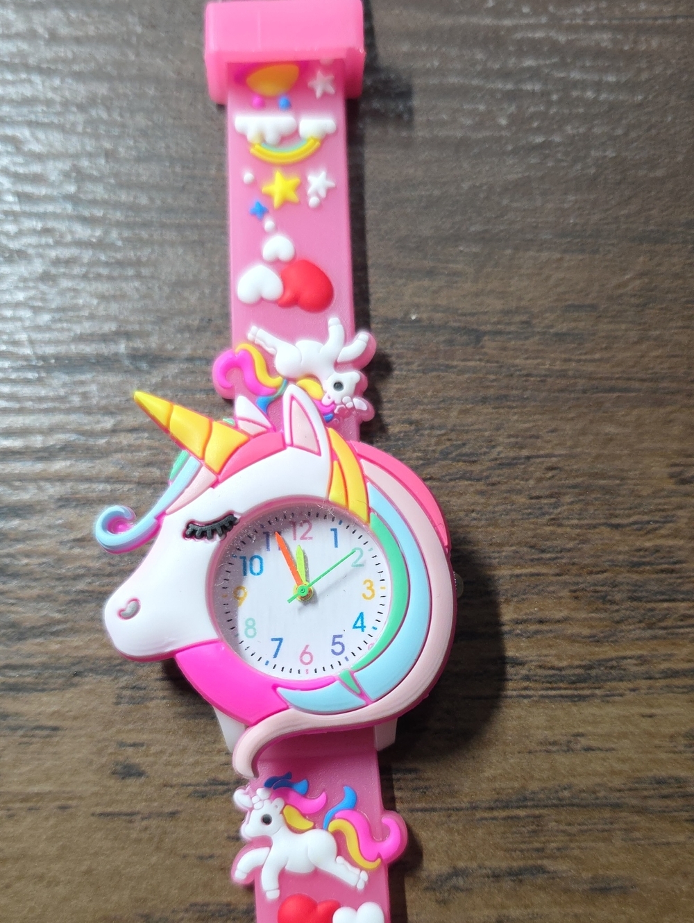 Pink Unicorn Kids Watch - Cute Rainbow Design